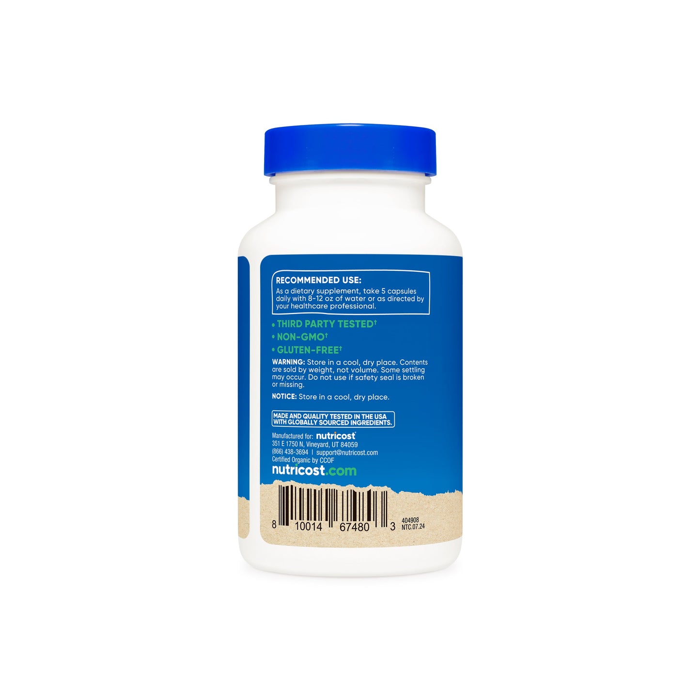 Nutricost Organic Fiber Capsules