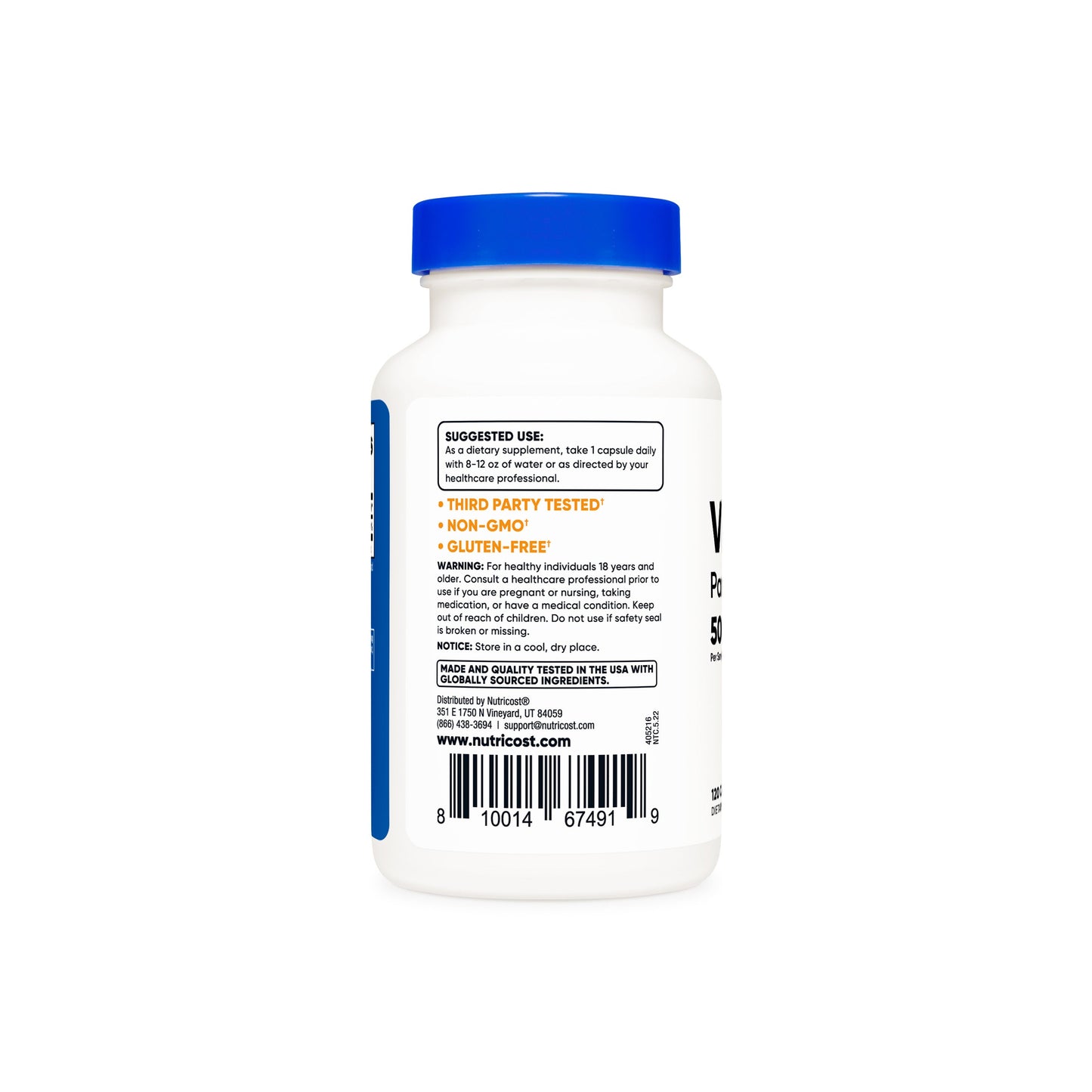 Nutricost Vitamin B5 Pantothenic Acid Capsules
