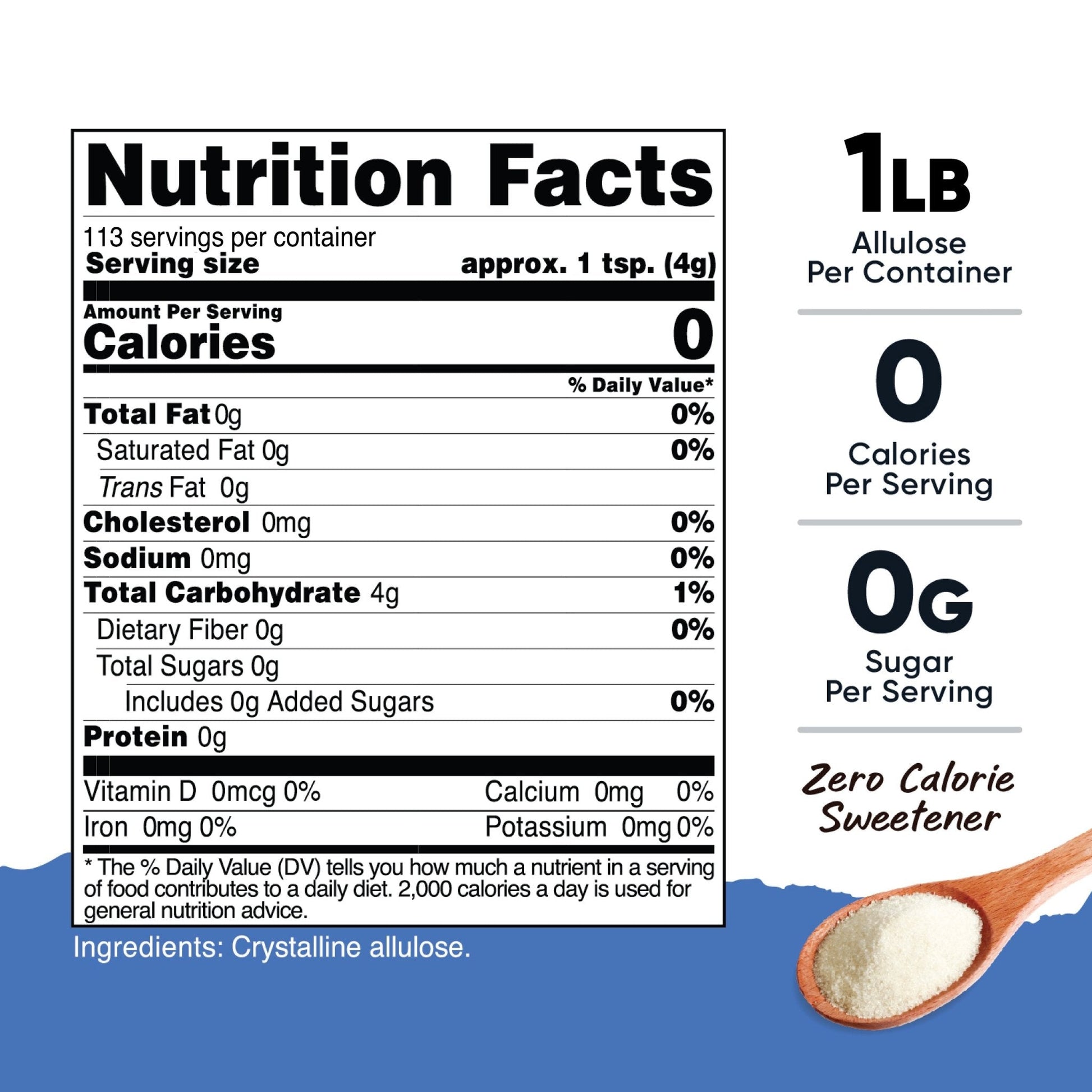 Nutricost Allulose Sweetener Powder - Nutricost