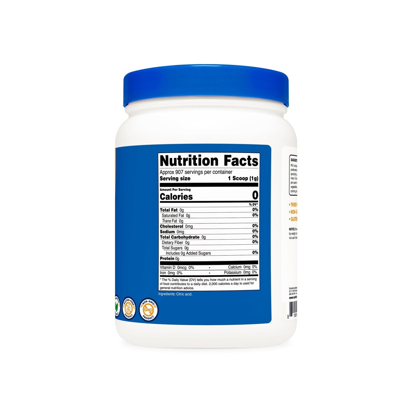 Nutricost Citric Acid Powder - Nutricost
