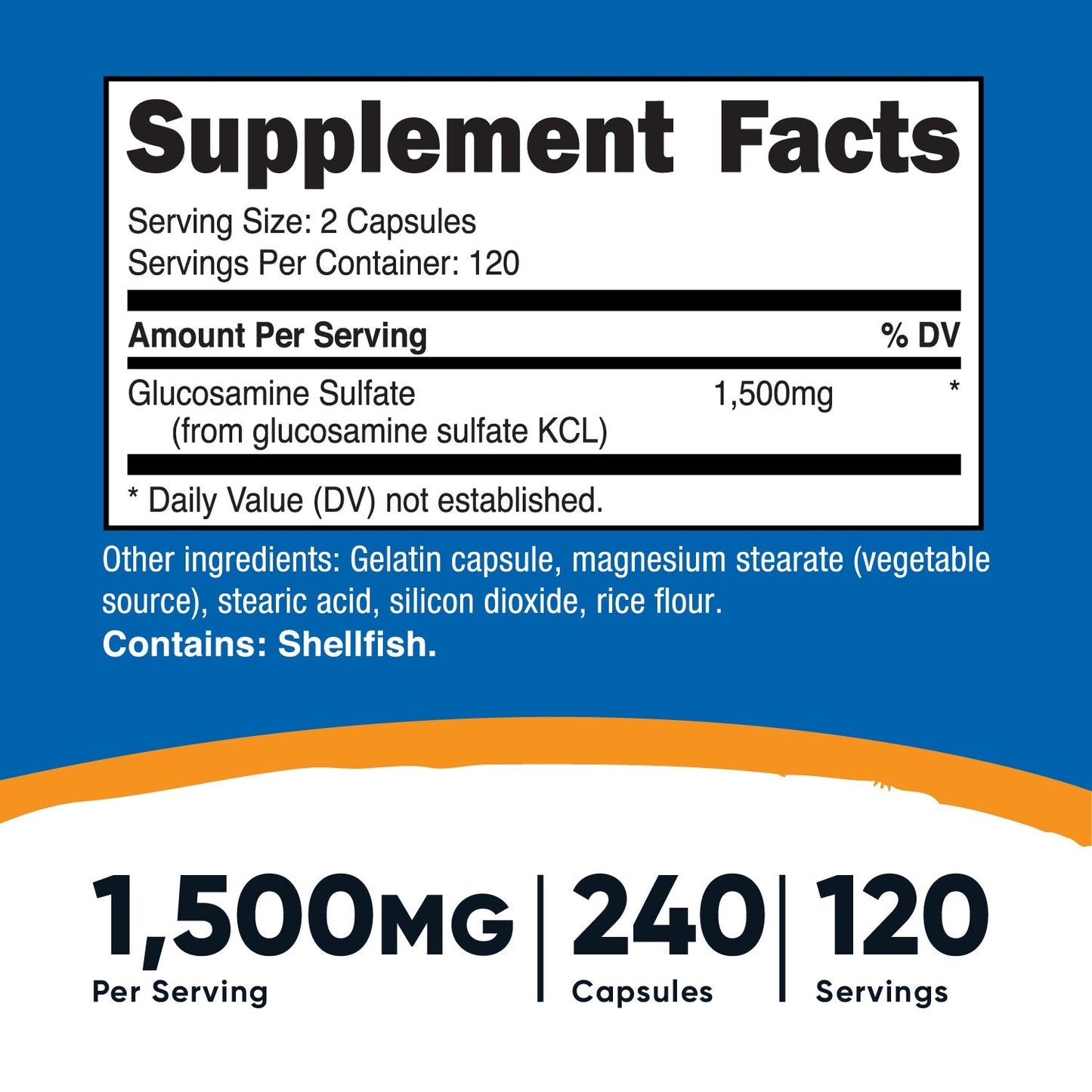 Nutricost Glucosamine Sulfate Capsules - Nutricost