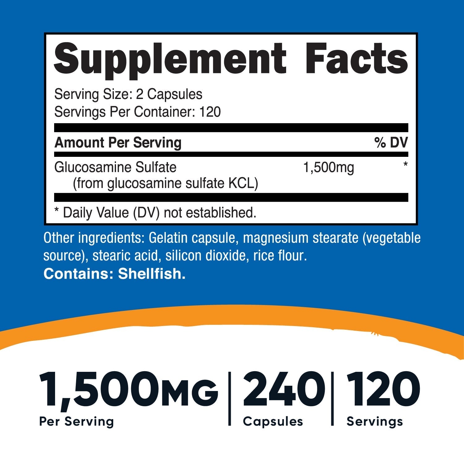 Nutricost Glucosamine Sulfate Capsules - Nutricost