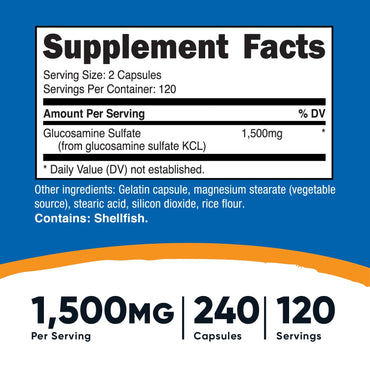 Nutricost Glucosamine Sulfate Capsules - Nutricost