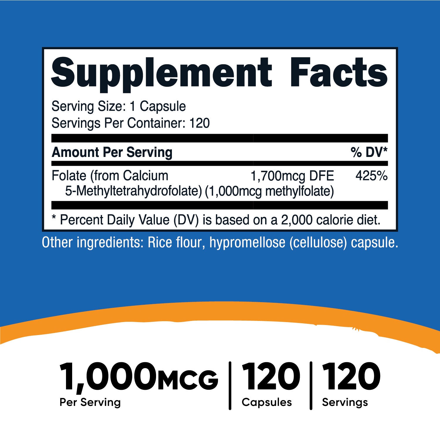 Nutricost Methyl Folate Capsules - Nutricost