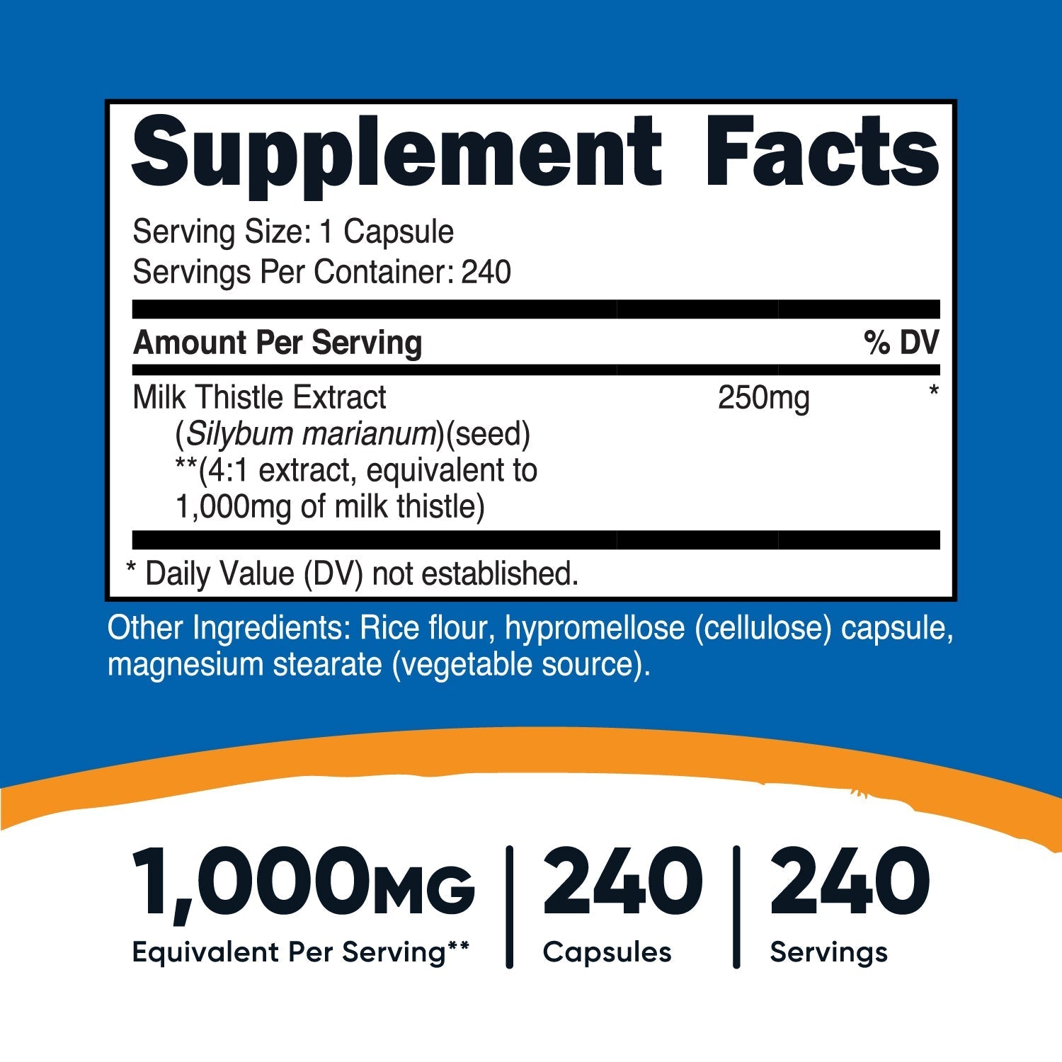 Nutricost Milk Thistle Capsules - Nutricost