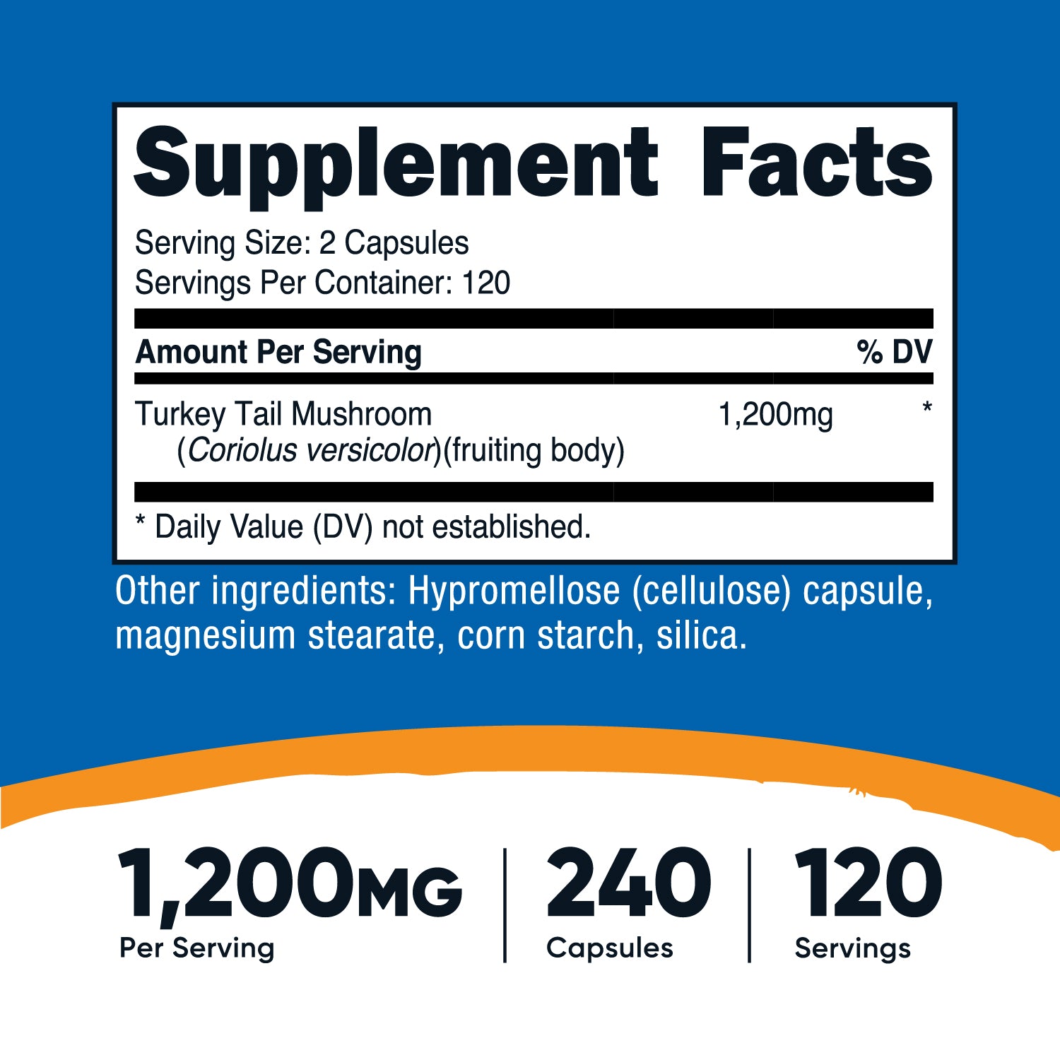 Nutricost Turkey Tail Mushroom Capsules - Nutricost