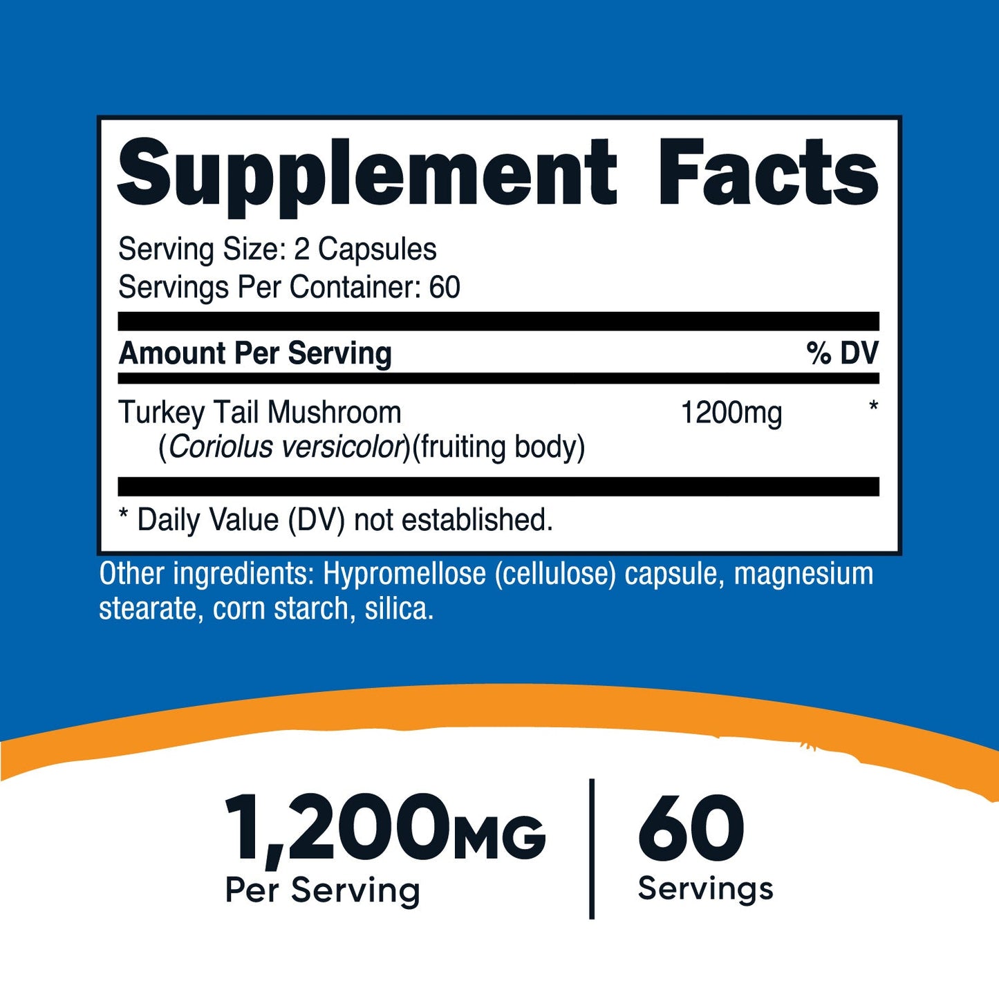 Nutricost Turkey Tail Mushroom Capsules - Nutricost