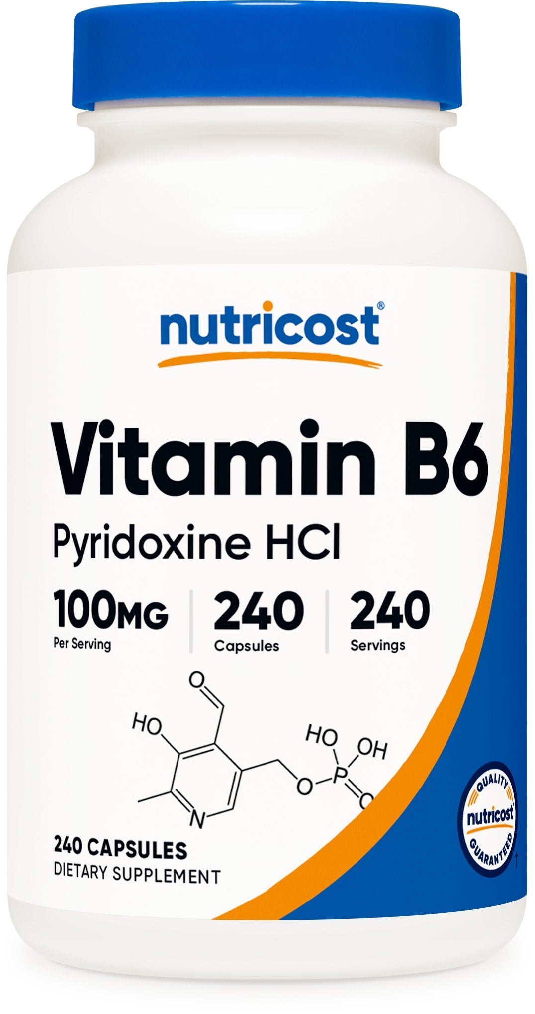 Nutricost Vitamin B6 (Pyridoxine HCI) Capsules - Nutricost