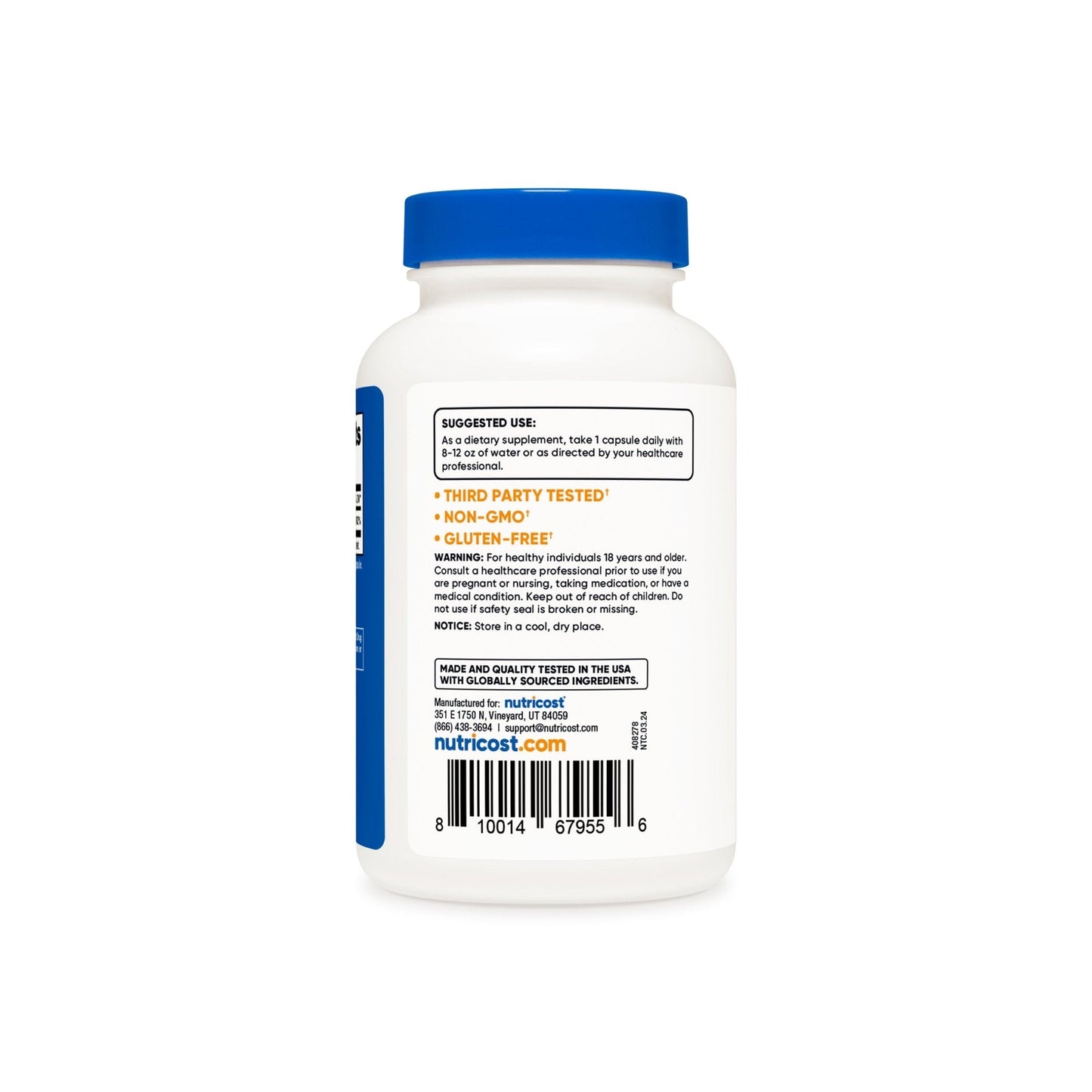 Nutricost Vitamin B6 (Pyridoxine HCI) Capsules - Nutricost