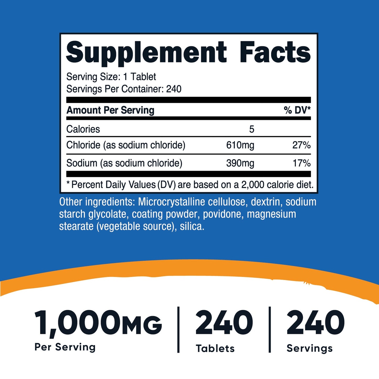 염화나트륨 1000mg 240태블릿