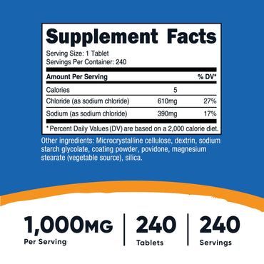 염화나트륨 1000mg 240태블릿