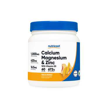 Nutricost Calcium + Magnesium + Zinc Citrates with Vitamin D3 Powder