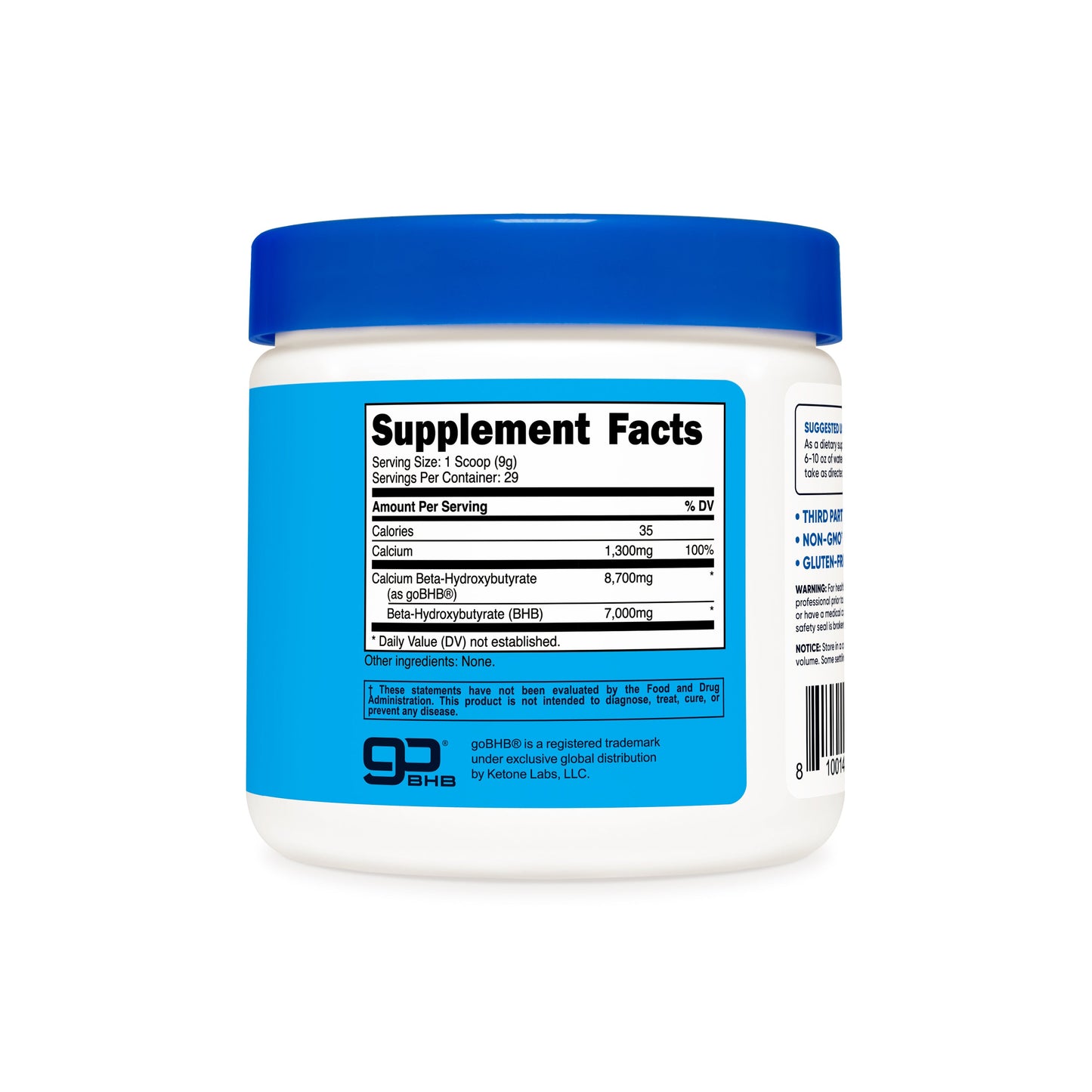 Nutricost Ketone BHB Salt Powders (Calcium, Magnesium, Potassium, Sodium)