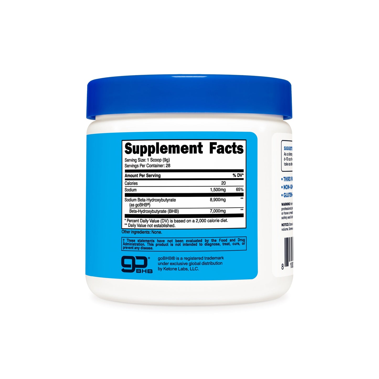 Nutricost Ketone BHB Salt Powders (Calcium, Magnesium, Potassium, Sodium)