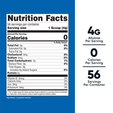 Nutricost Allulose Sweetener Powder - Nutricost