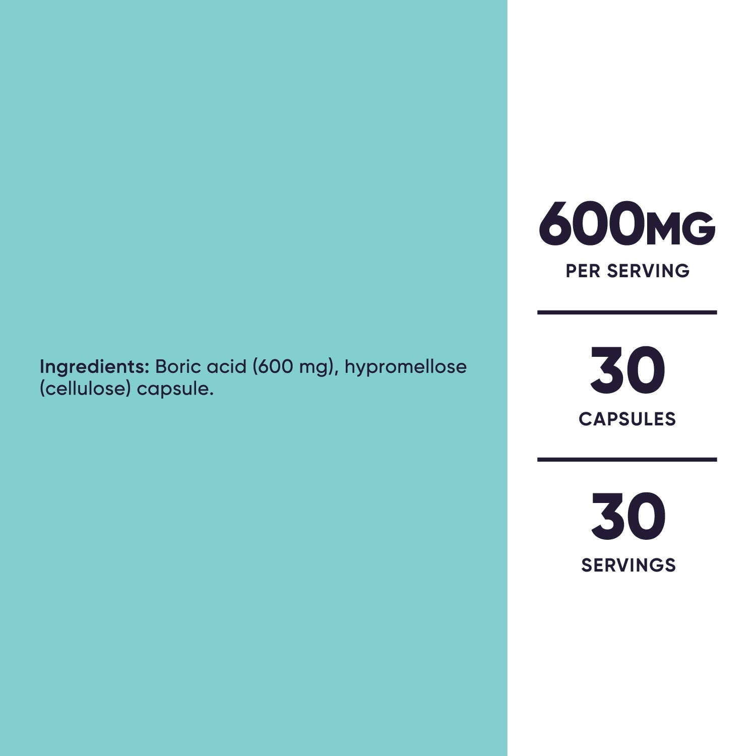 Nutricost Boric Acid Capsules - Nutricost