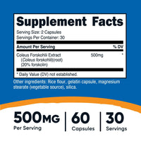 Nutricost Coleus Forskohlii Capsules - Nutricost