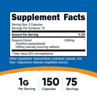 Nutricost Guarana Capsules - Nutricost