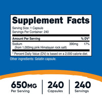 Nutricost Himalayan Salt Capsules - Nutricost