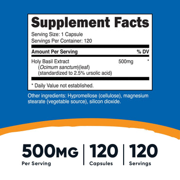 Nutricost Holy Basil Capsules - Nutricost