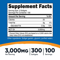 Nutricost MCT Oil Softgels - Nutricost