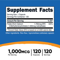 Nutricost Methyl Folate Capsules - Nutricost