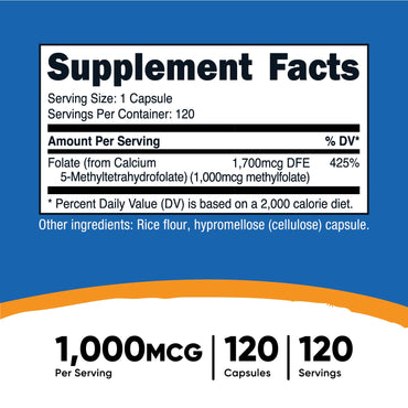 Nutricost Methyl Folate Capsules - Nutricost