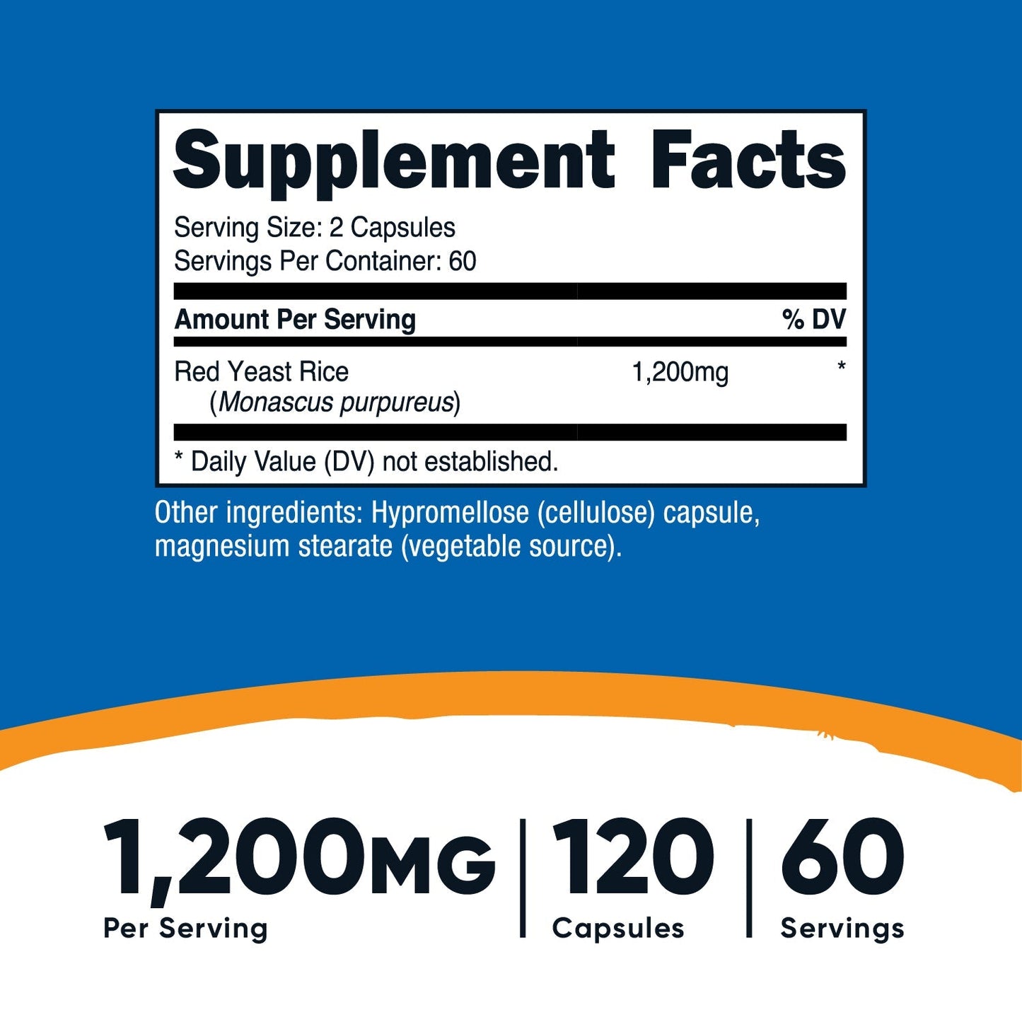 Nutricost Red Yeast Rice (1200 MG) (120 CAP) - Nutricost