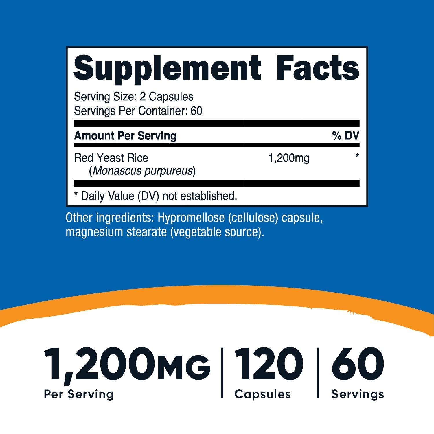 Nutricost Red Yeast Rice (1200 MG) (120 CAP) - Nutricost