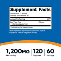 Nutricost Red Yeast Rice (1200 MG) (120 CAP) - Nutricost