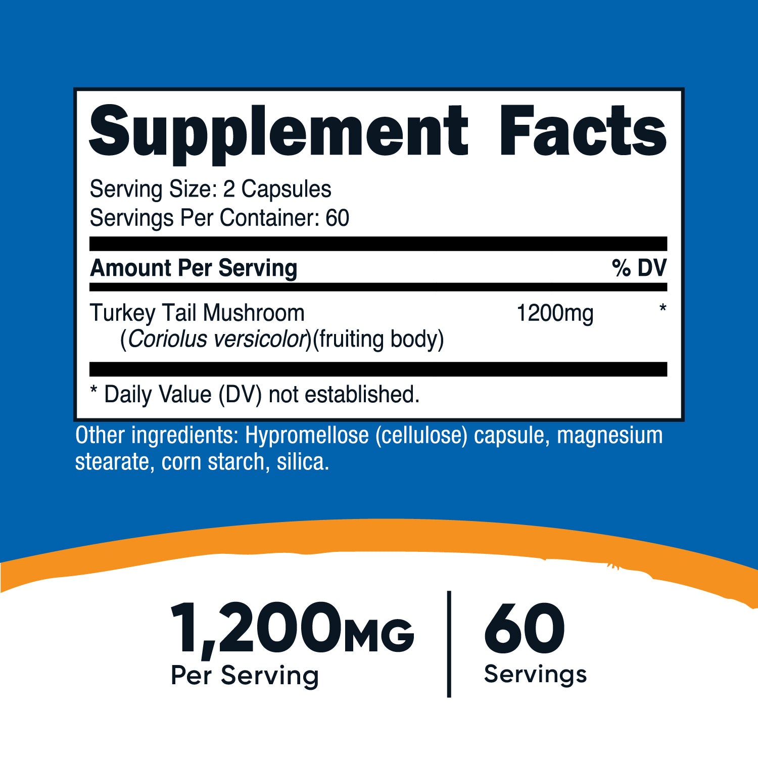 Nutricost Turkey Tail Mushroom Capsules - Nutricost