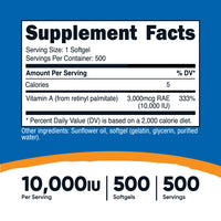 Nutricost Vitamin A Softgels - Nutricost