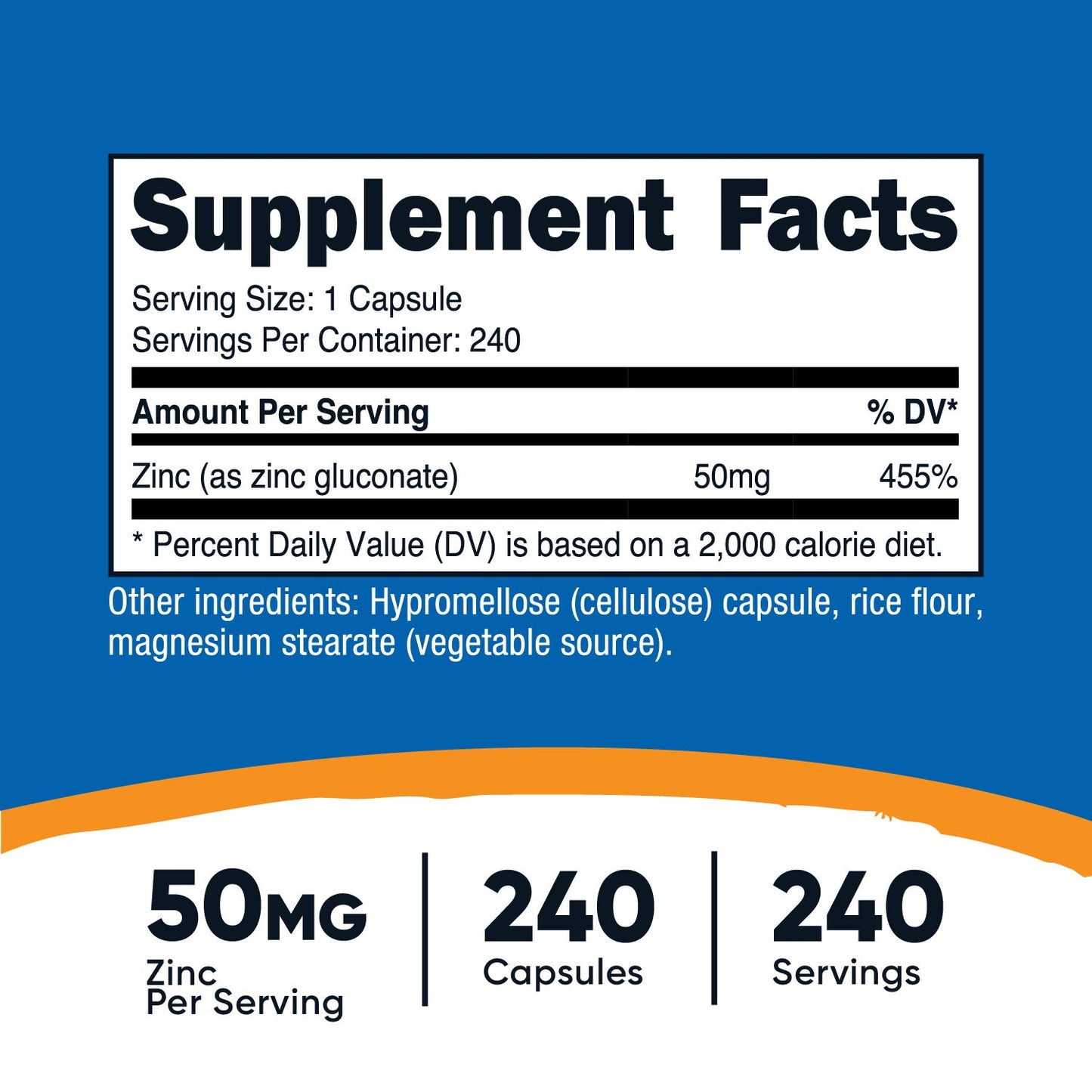 Nutricost Zinc Gluconate Capsules - Nutricost