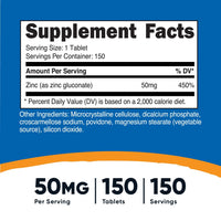 Nutricost Zinc Gluconate Tablets - Nutricost